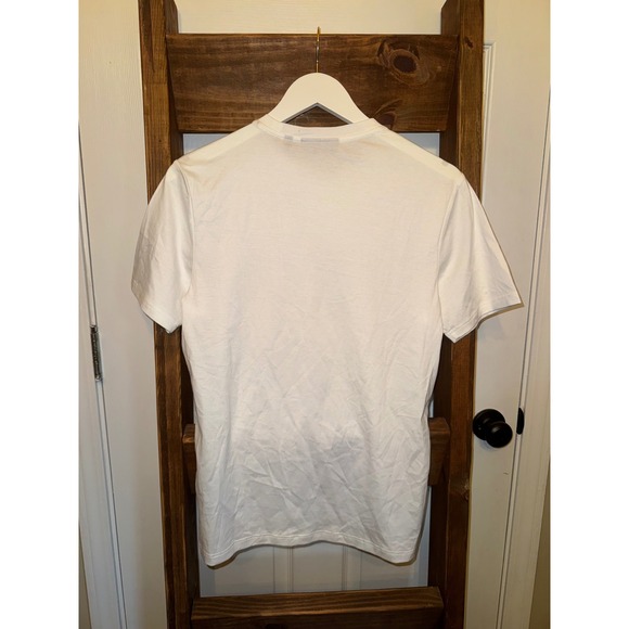 MURANO Liquid Luxury Slim Fit White TShirt Men Size S Short Sleeve Crew Neck - Picture 3 of 3